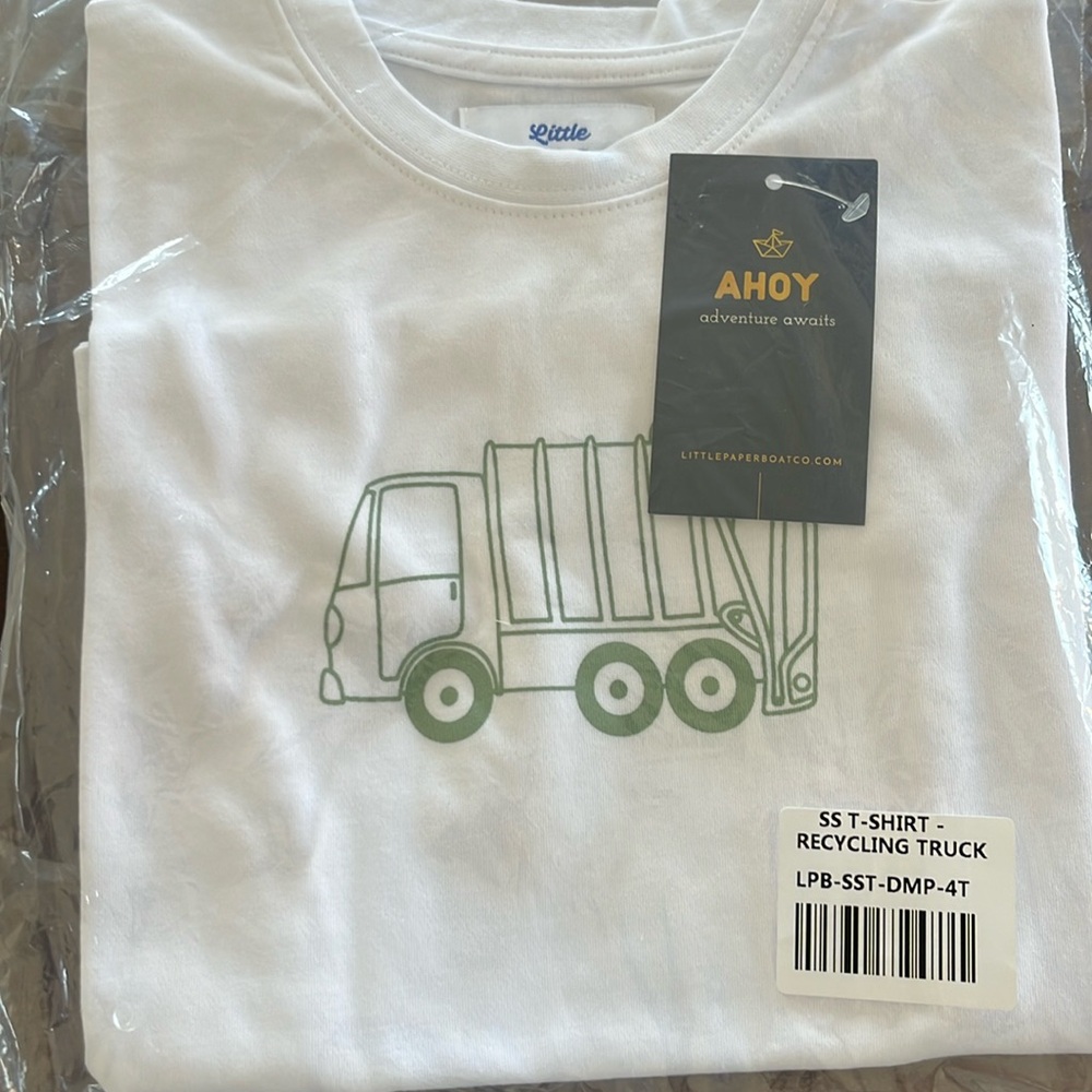 Little Paper Kids Toddler Boy Recycling Truck 4T - Brand New